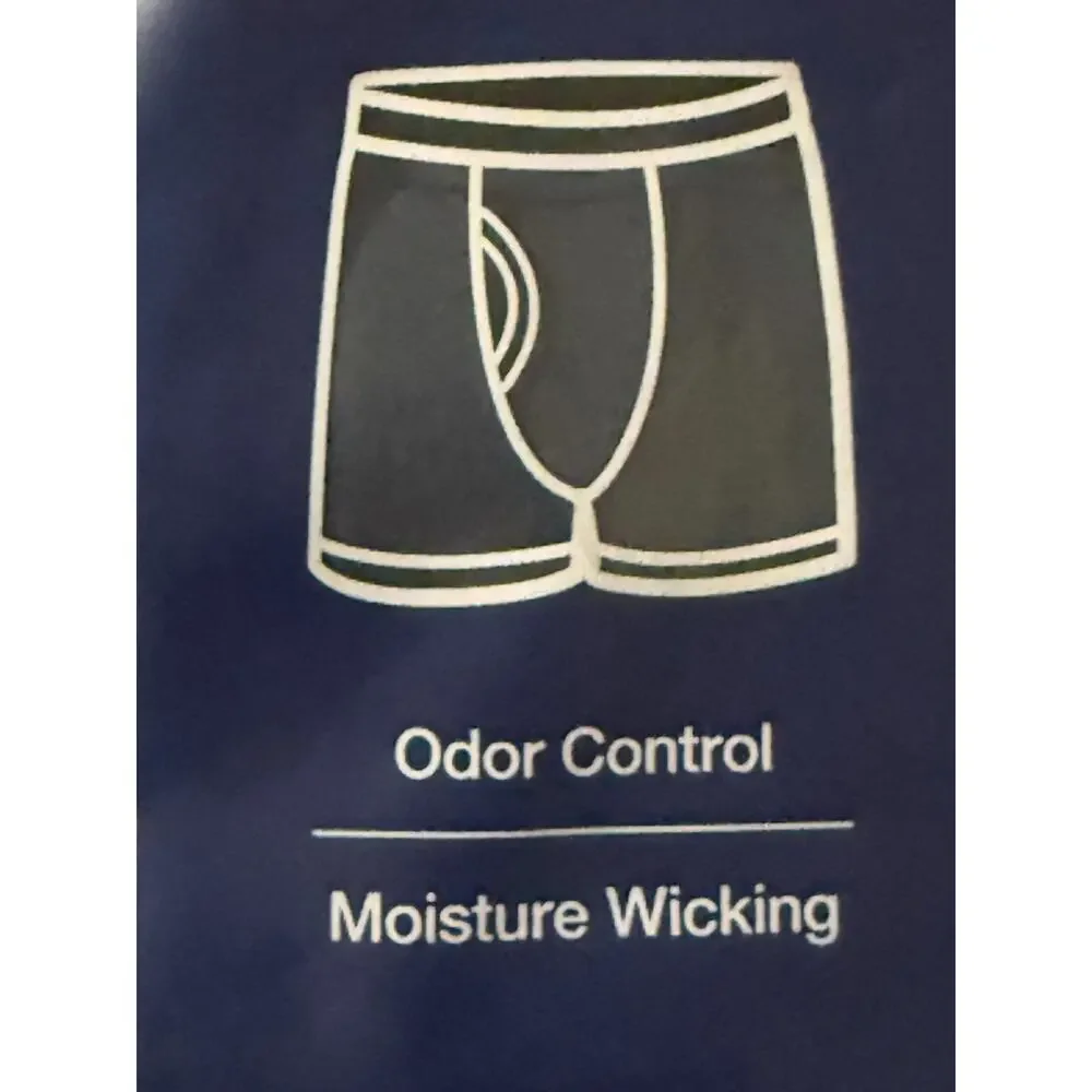 George Men's 2XL 44-46 Boxer Briefs‎ Underwear 6-Pack Regular Leg Odor Control